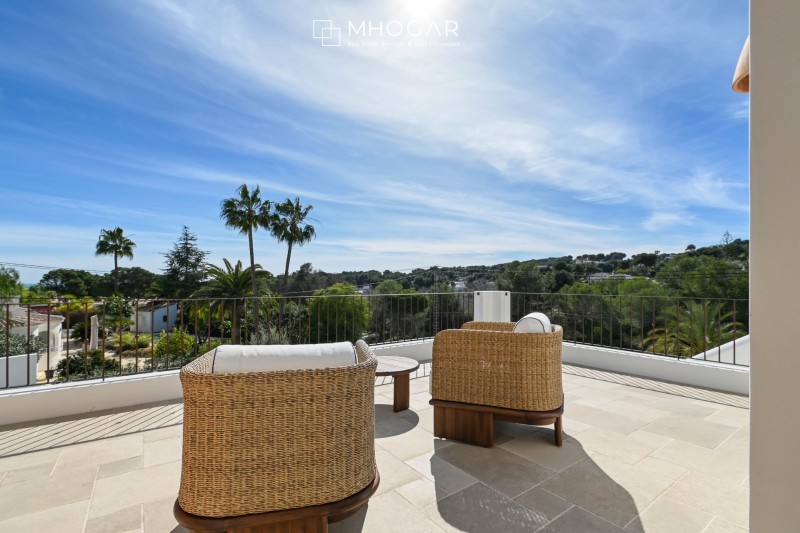 El arte de vivir en Moraira, Costa Blanca - elegante villa de obra nueva de estilo mediterráneo con vistas abiertas!